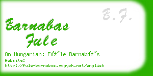 barnabas fule business card